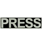 Нашивка на спину "Press" (нитка біла) 25х7 см