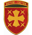 Шеврон 19 армійський корпус Dictum-factum (кольоровий)