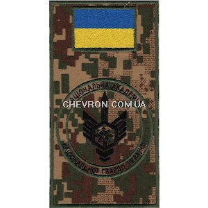 Шеврон-заглушка на липучці Національна академія Національної гвардії України (булава)