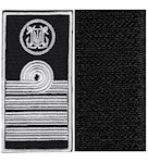 Погон морської охорони з емблемою капітан 1 рангу (нитка біла, на липучці)
